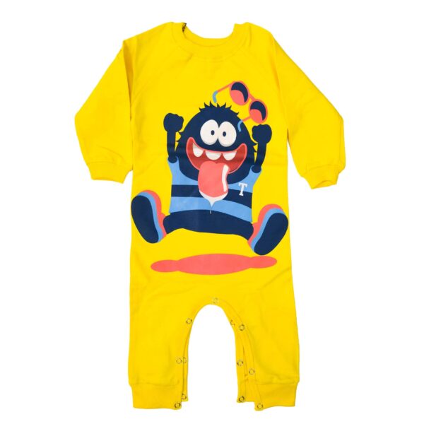 1101 5682 1 Happy yellow monster jumpsuit