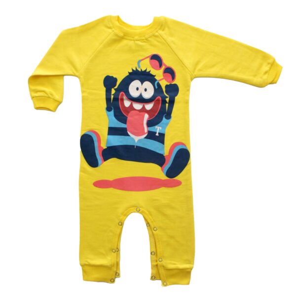 1101 5682 2 Happy yellow monster jumpsuit