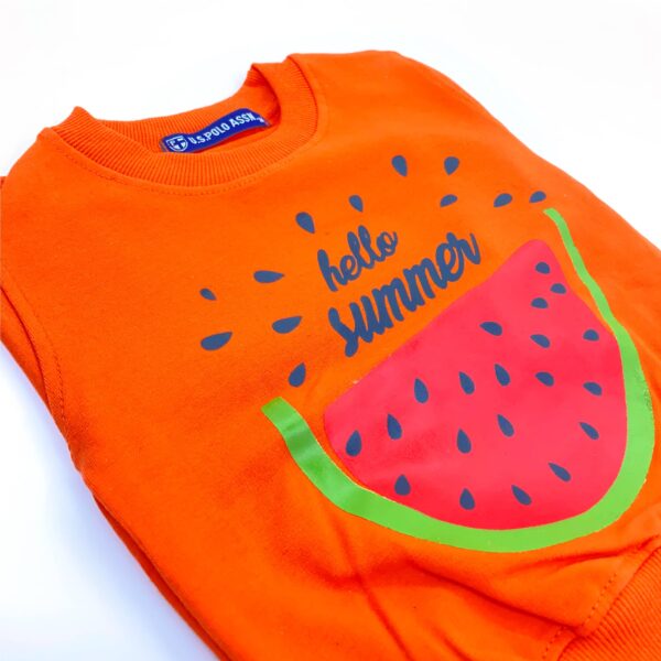1301 5738 3 Orange long sleeve shirt watermelon