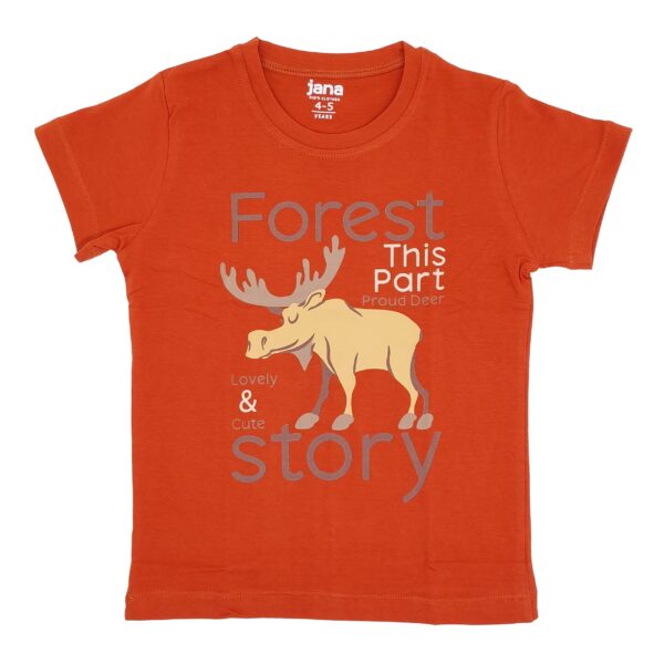 1302 8281 1 Red deer T shirt for boys