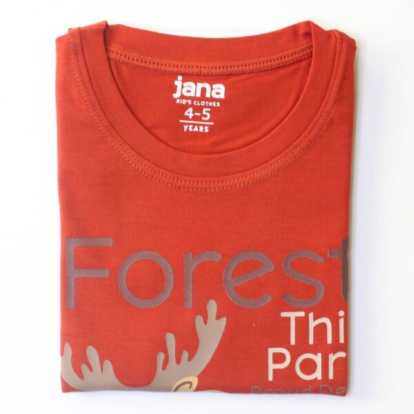 1302 8281 4 Red deer T shirt for boys