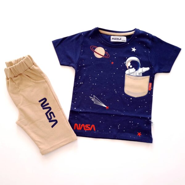 1304 7049 5 NASA T shirt shorts set
