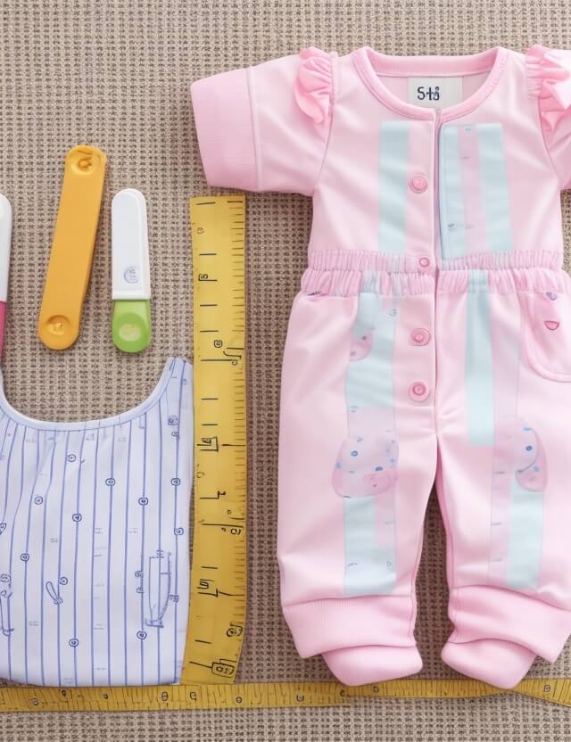 Measuring baby clothes size 2